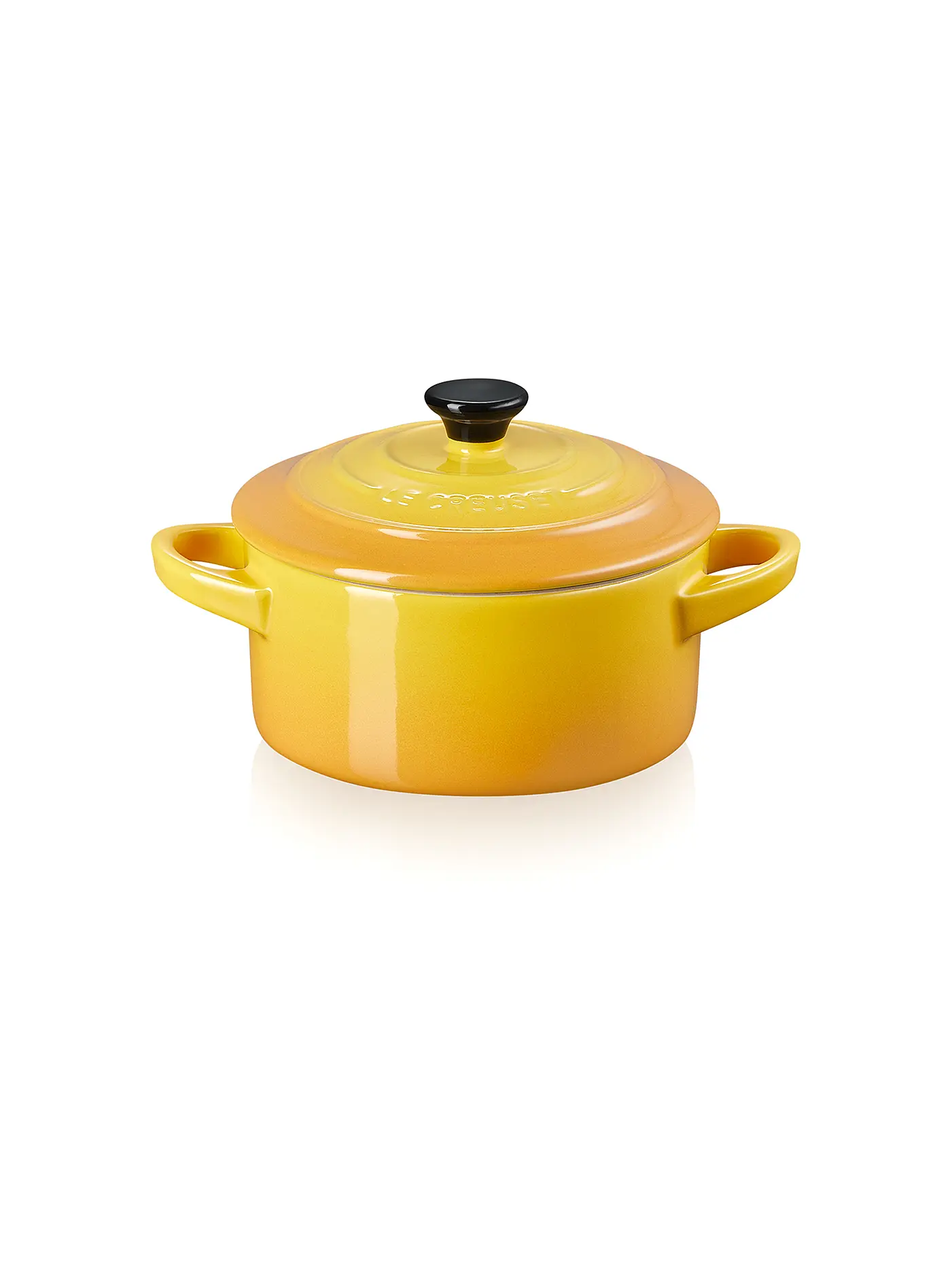 LE CREUSET | Mini-Cocotte "Poterie" 10cm (schwarz) 0,2L | gelb